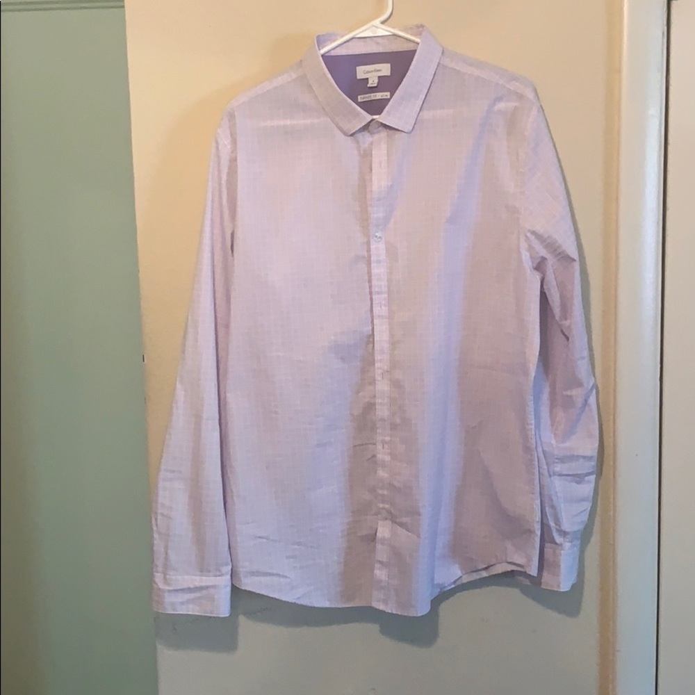 Calvin Klein purple and white XL slim